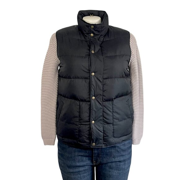 Land's End Black Puffer Vest Jacket - Mens / Boyfriend Vest - 42/44 - Picture 3 of 11